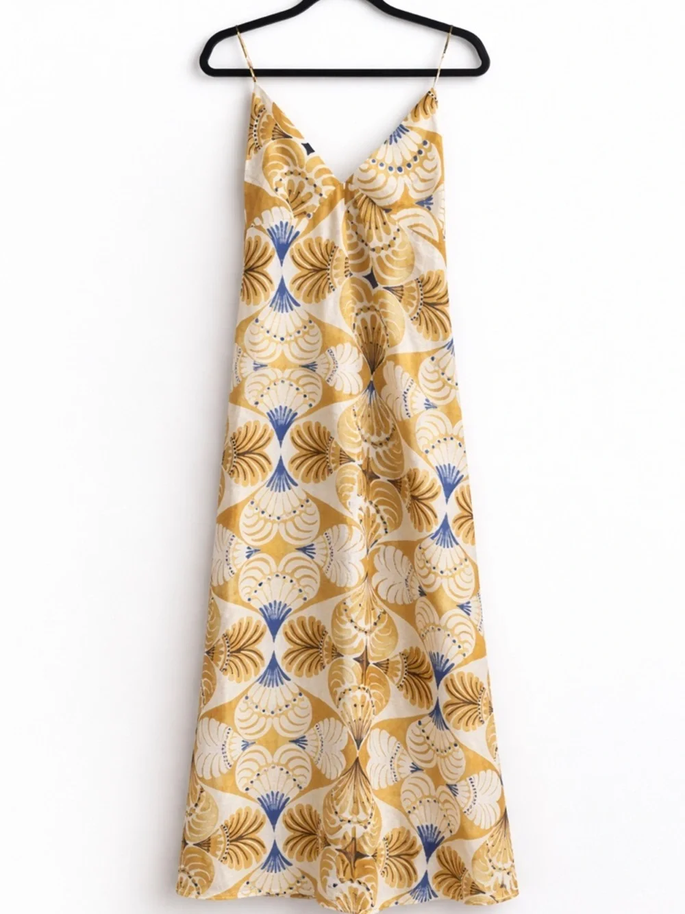 maxi blue and white dress Women's Blue and White Pattern Maxi Dress-Always Amalfi